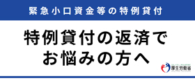 緊急小口資金等の特例貸付　特例貸付の返済でお悩みの方へ